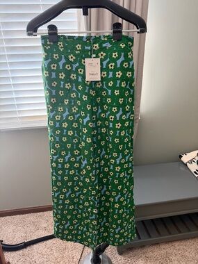 Green Floral Pants